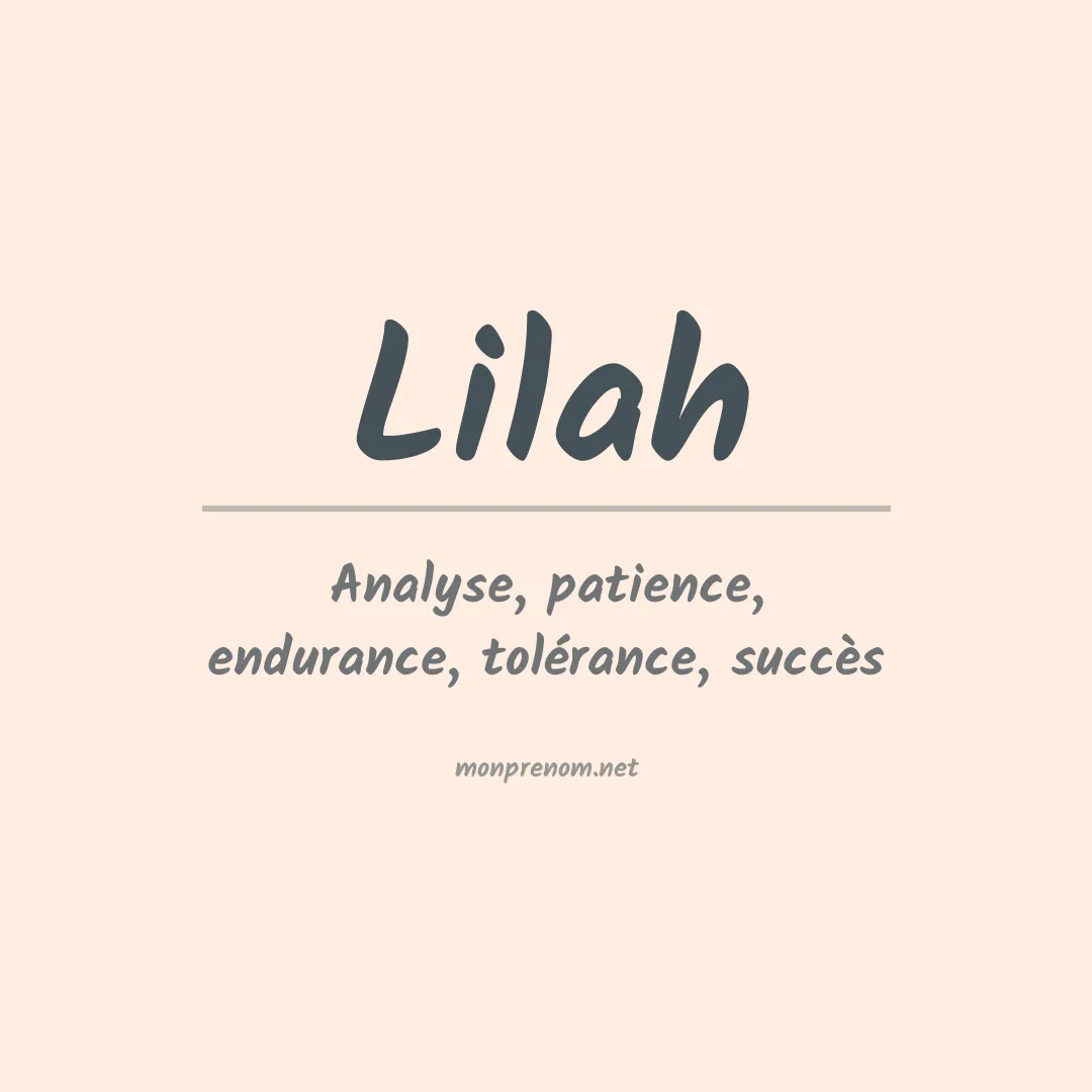 Signification du Prénom Lilah