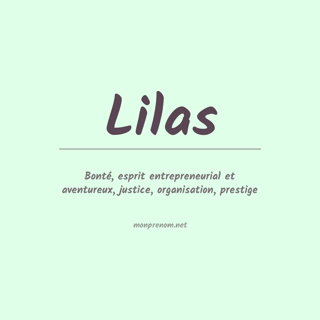 Signification du Prénom Lilas Signification du Prénom Lilas