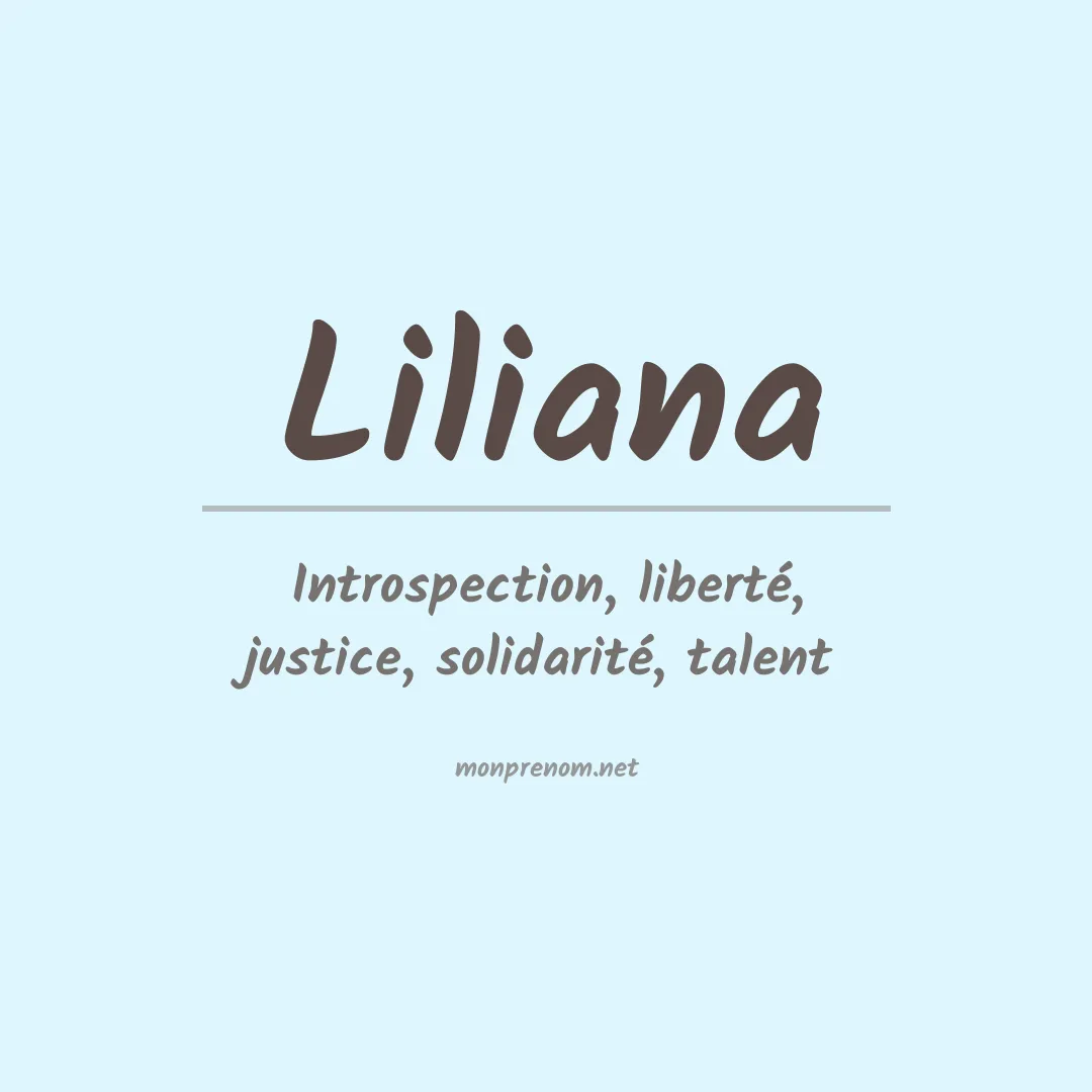 Signification du Prénom Liliana