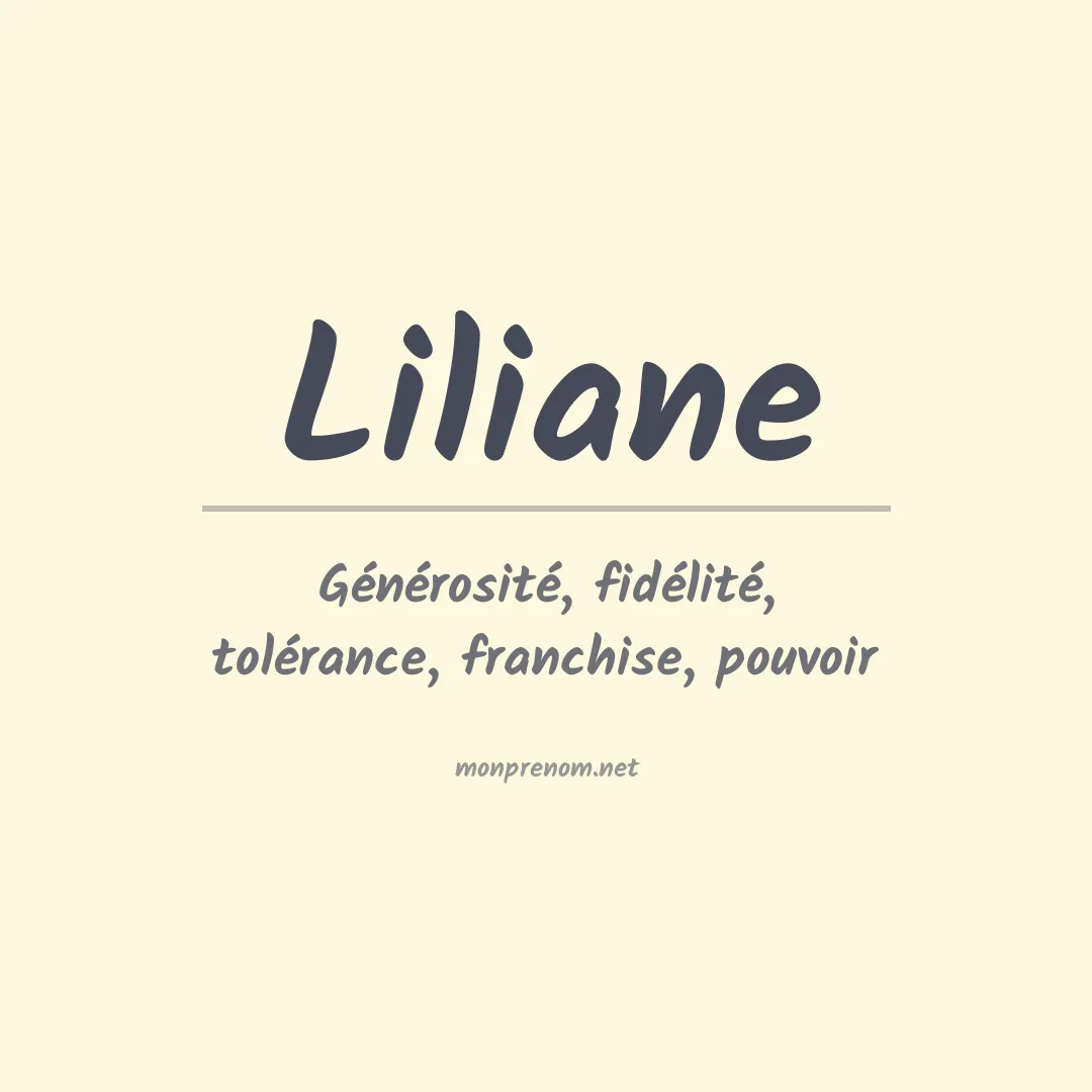 Signification du Prénom Liliane