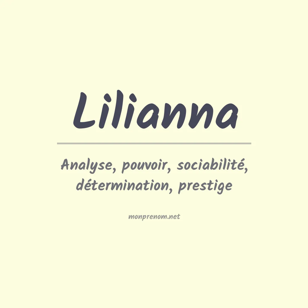 Signification du Prénom Lilianna