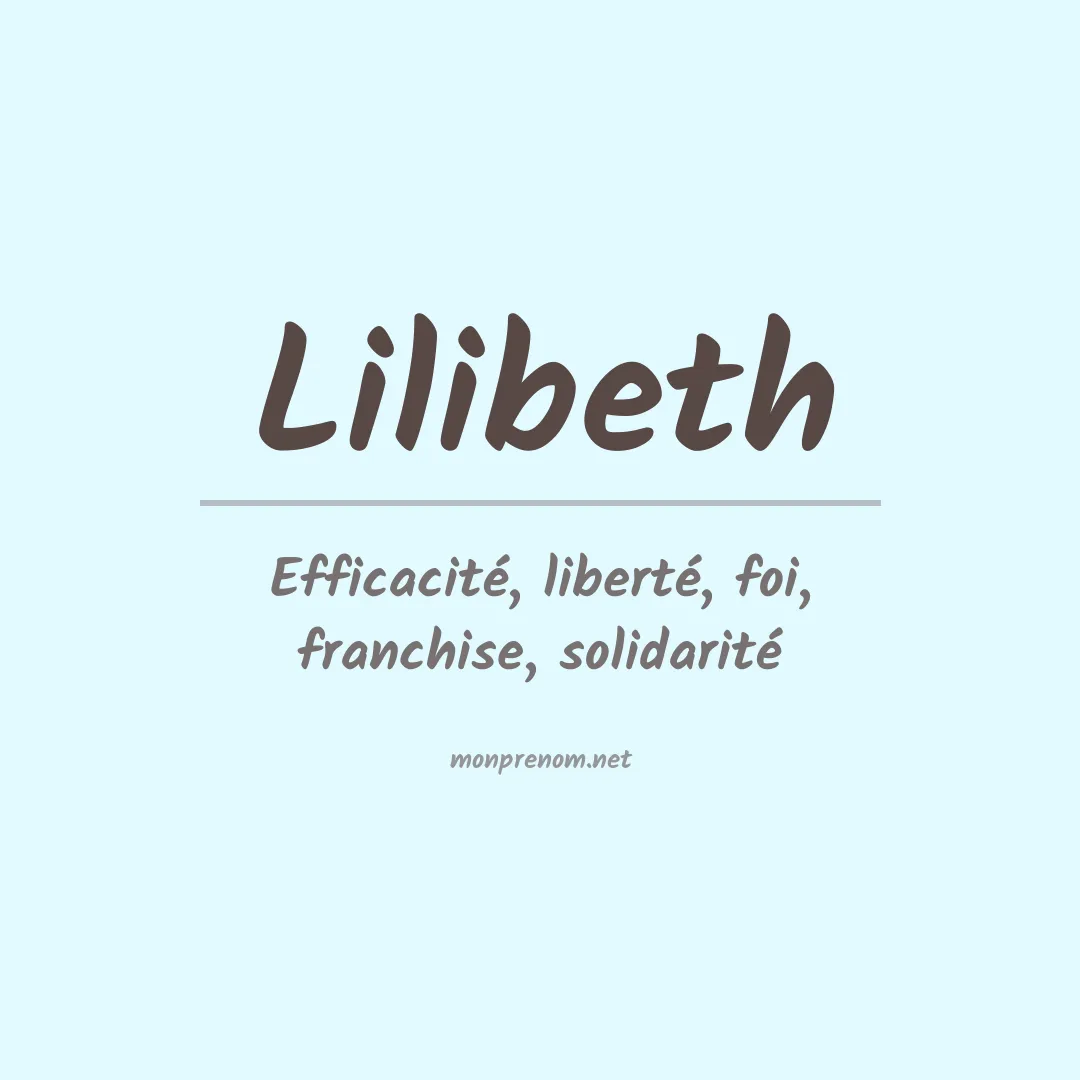 Signification du Prénom Lilibeth Signification du Prénom Lilibeth