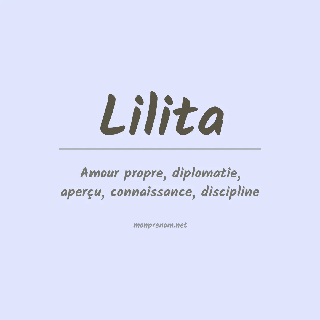 Signification du Prénom Lilita