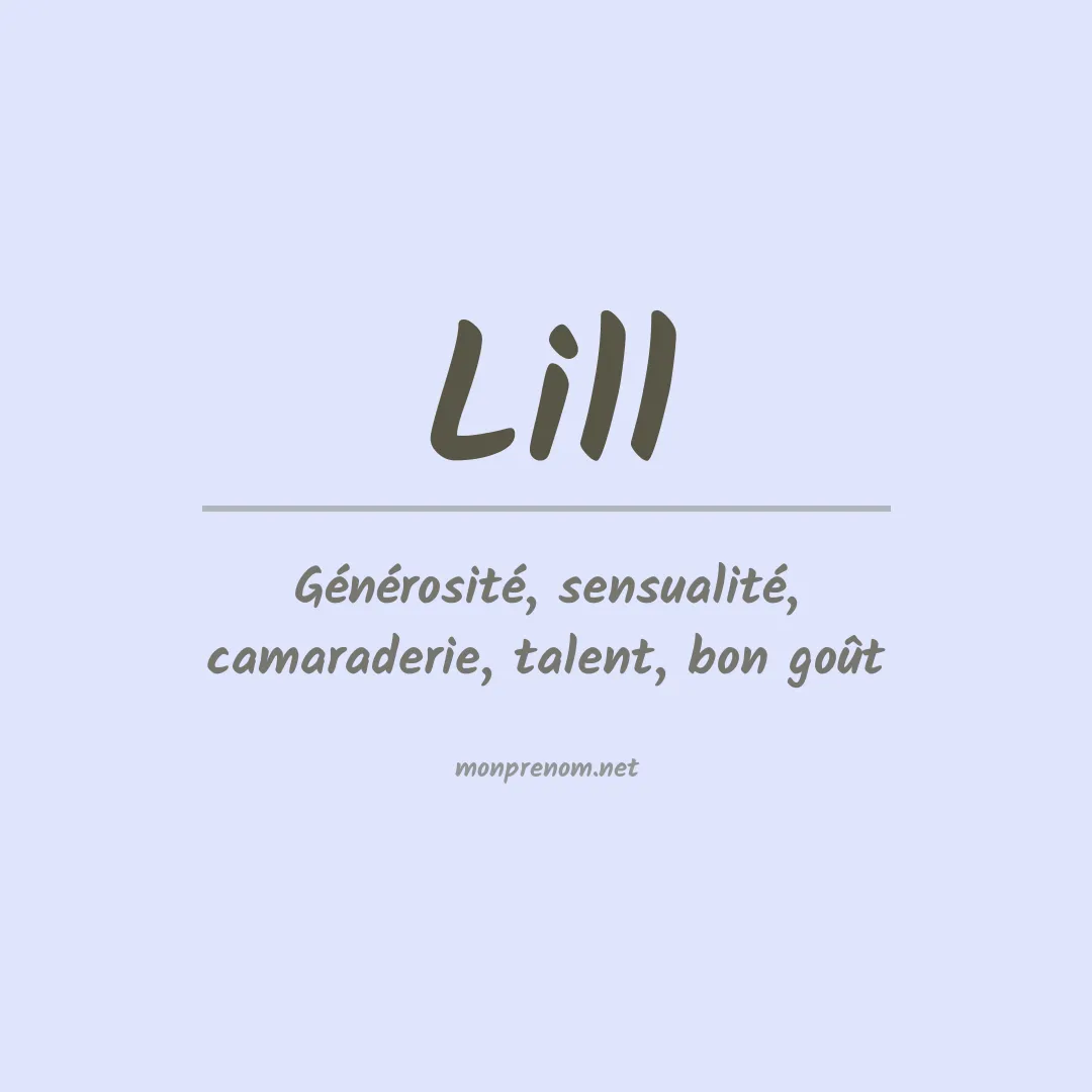 Signification du Prénom Lill