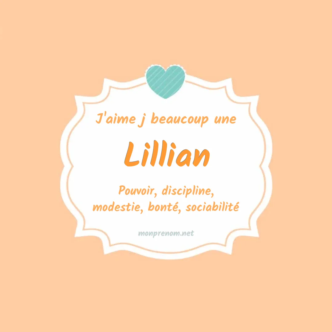 j'aime beaucoup Lillian