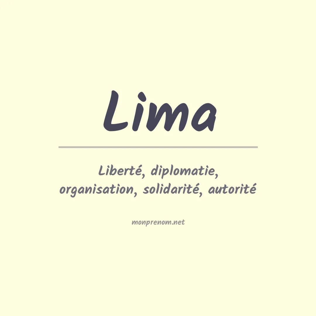 Signification du Prénom Lima
