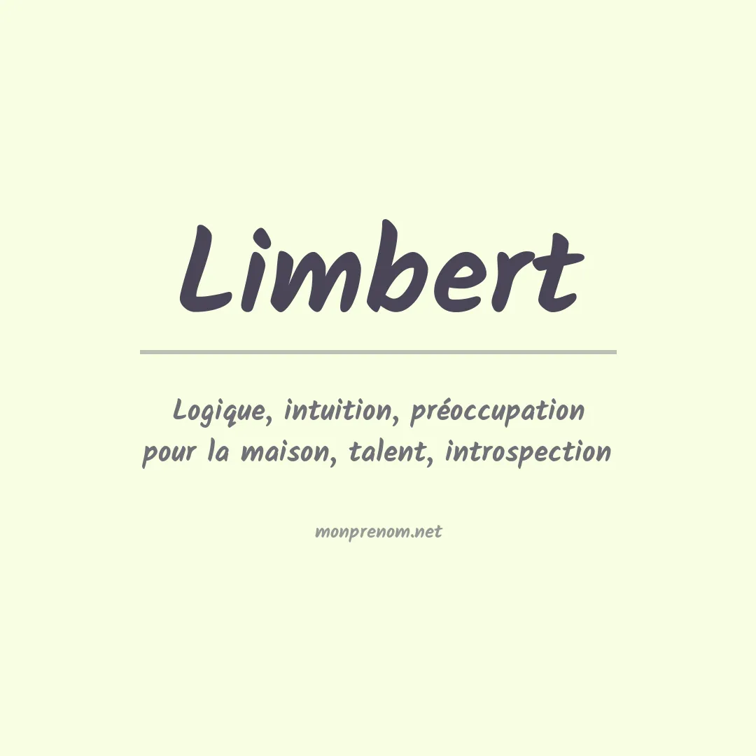 Signification du Prénom Limbert