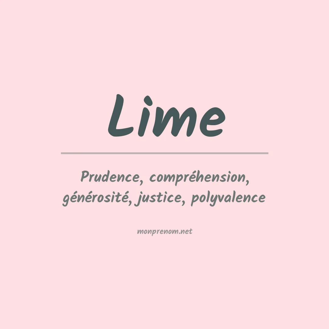 Signification du Prénom Lime