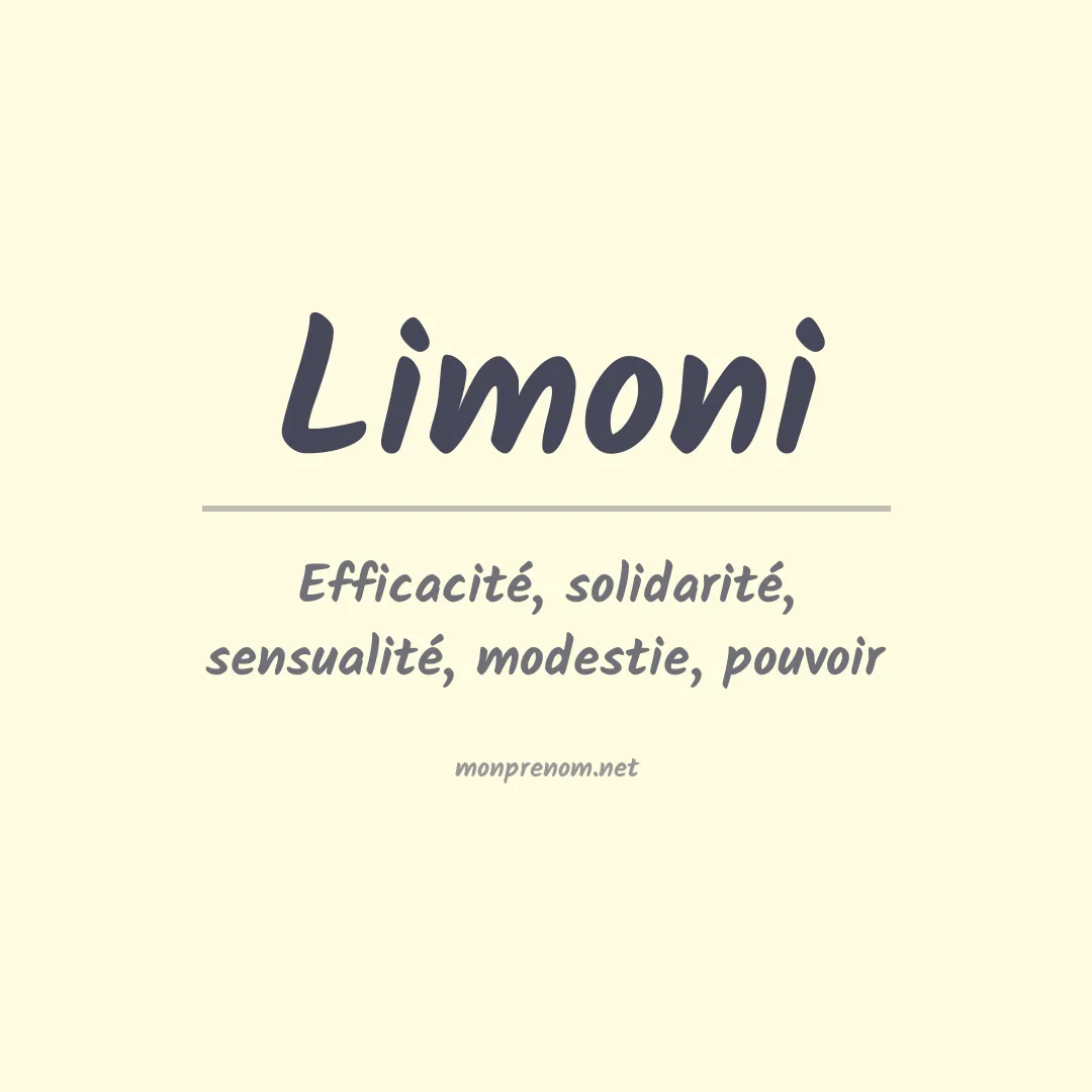 Signification du Prénom Limoni Signification du Prénom Limoni