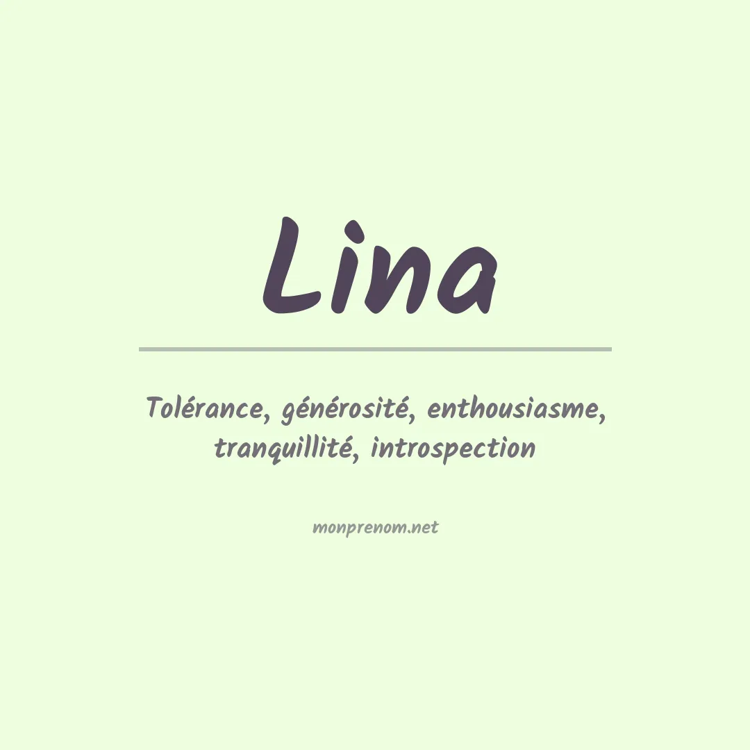 Signification du Prénom Lina