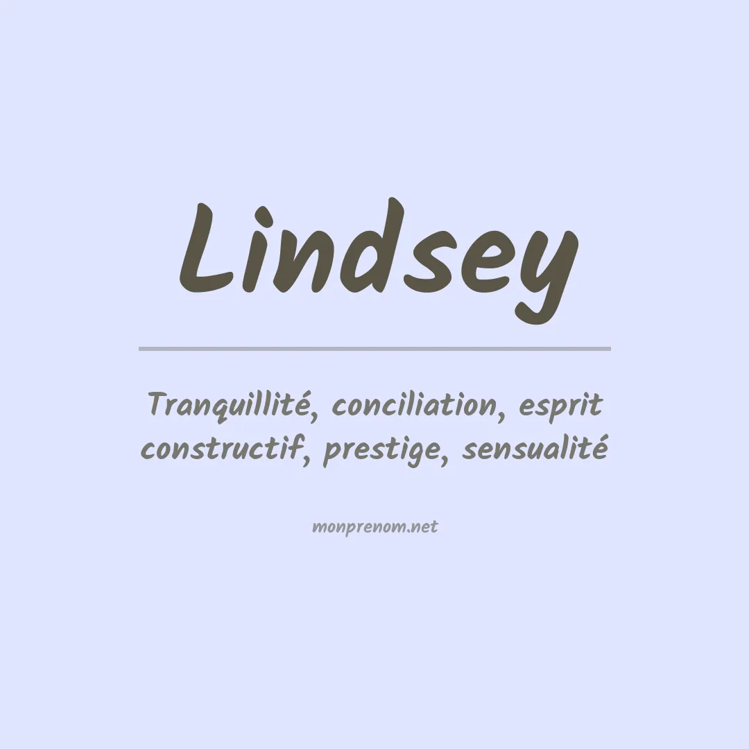 Signification du Prénom Lindsey