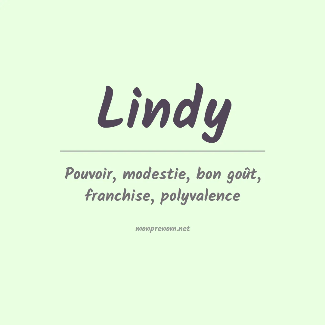 Signification du Prénom Lindy
