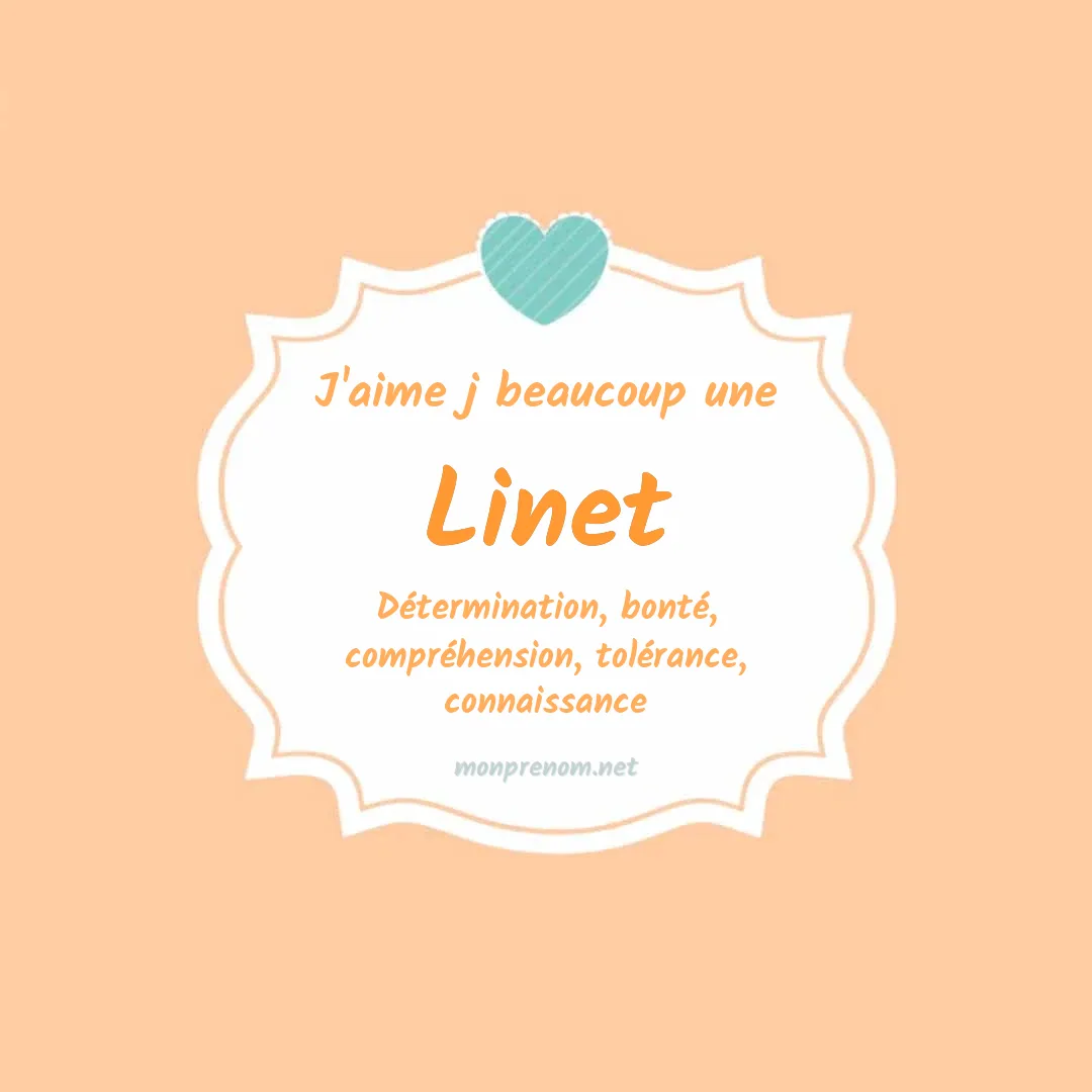 j'aime beaucoup Linet