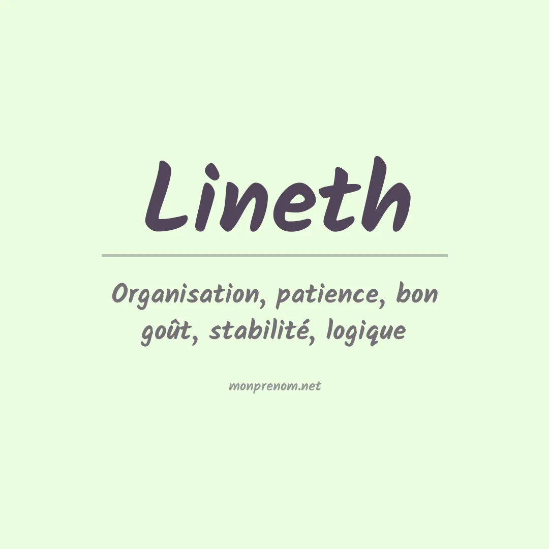 Signification du Prénom Lineth Signification du Prénom Lineth