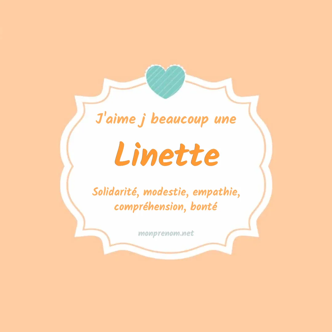 j'aime beaucoup Linette