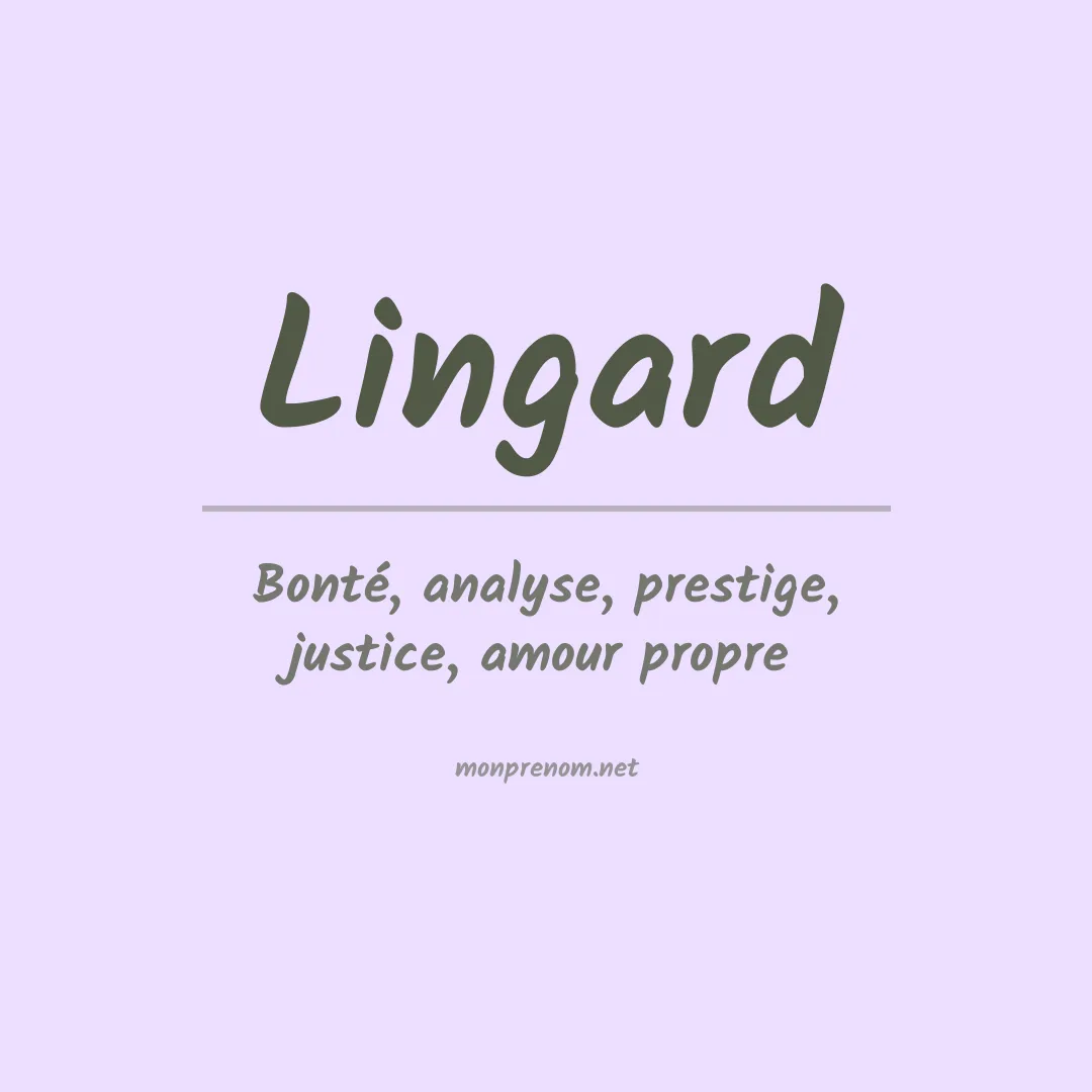 Signification du Prénom Lingard