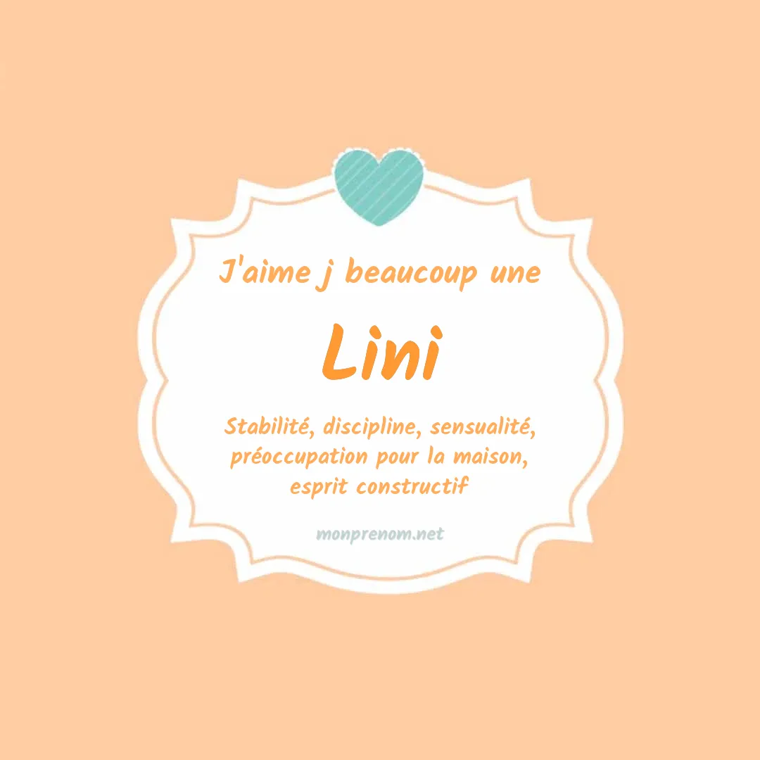 j'aime beaucoup Lini