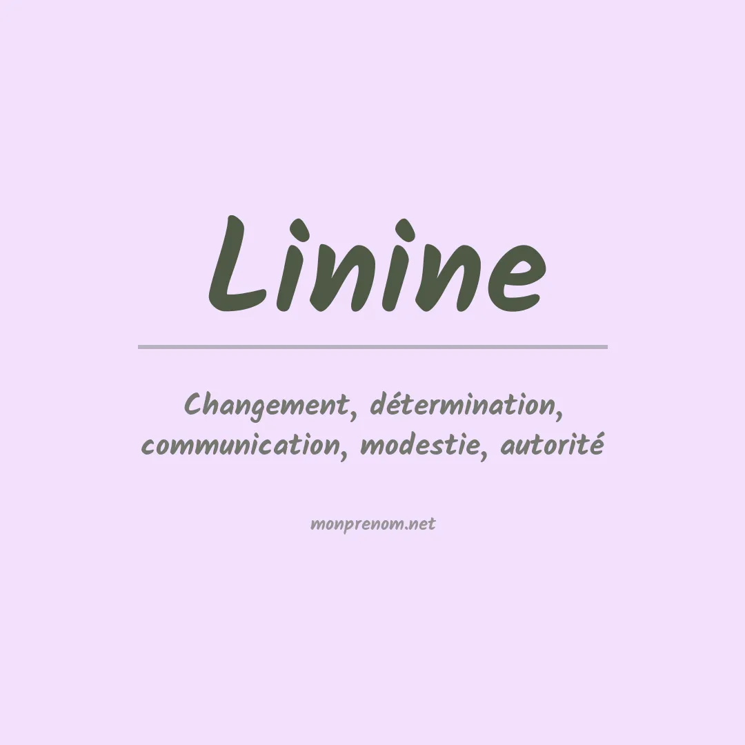 Signification du Prénom Linine Signification du Prénom Linine