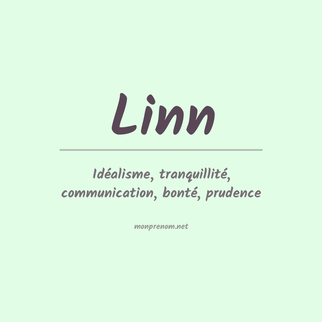 Signification du Prénom Linn