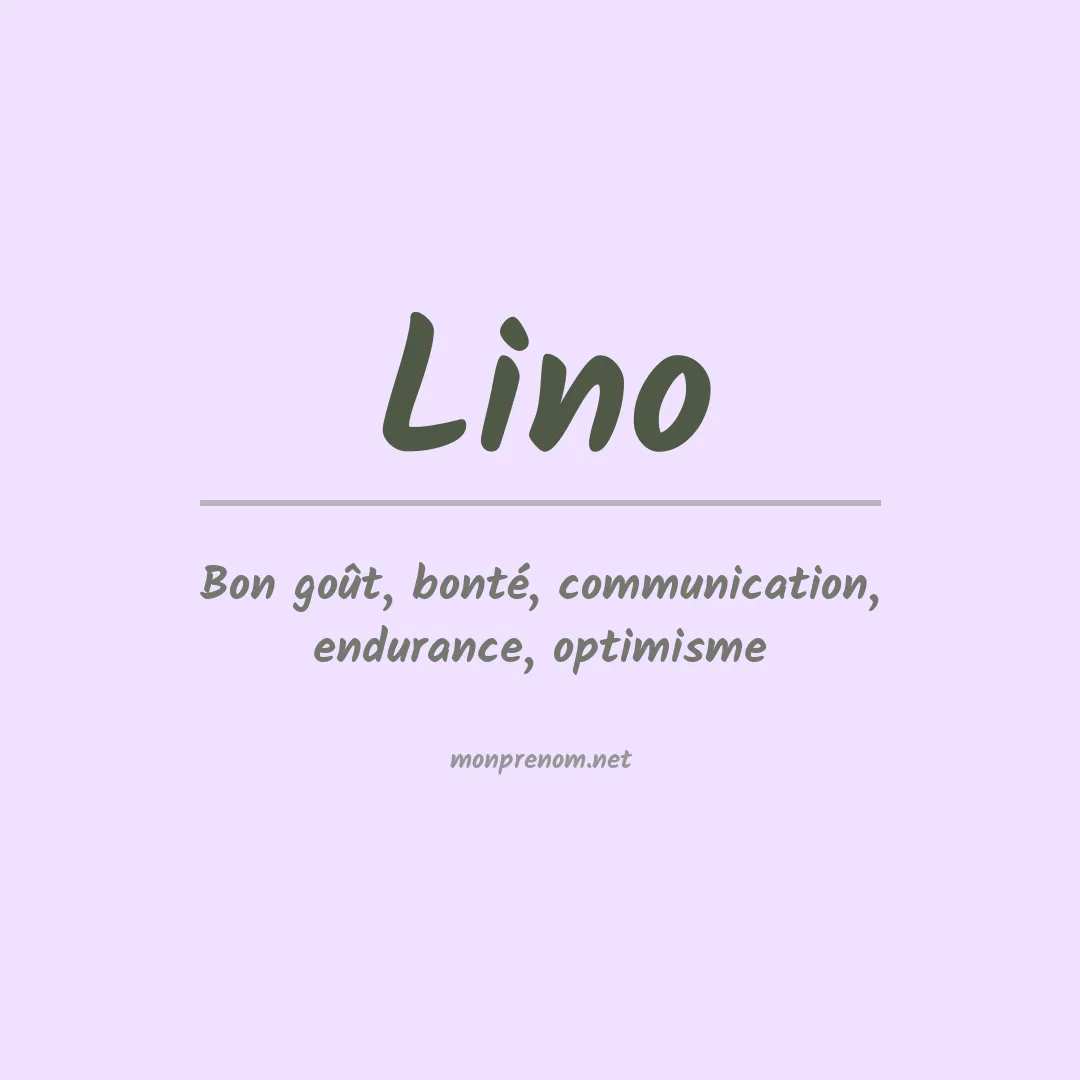 Signification du Prénom Lino