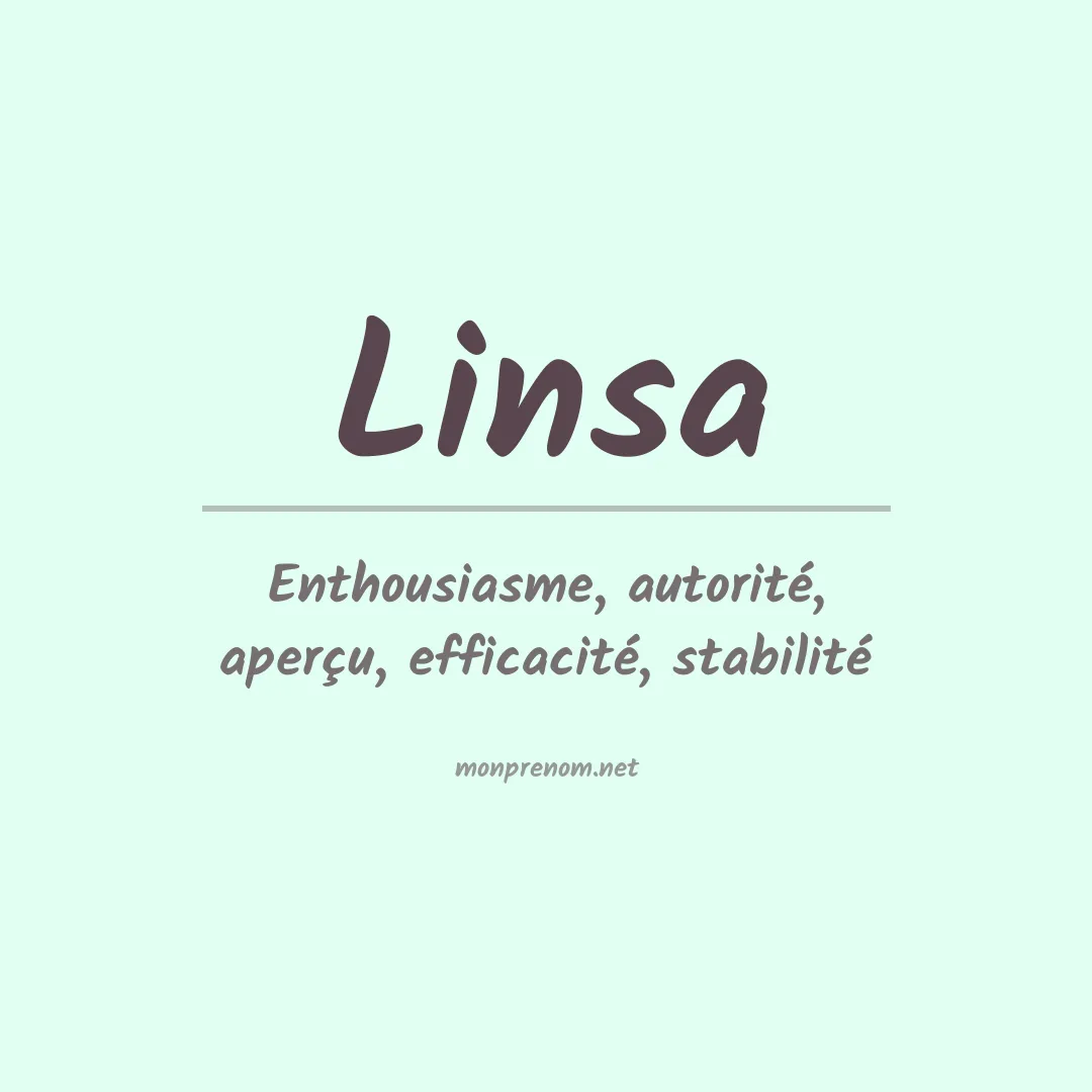 Signification du Prénom Linsa