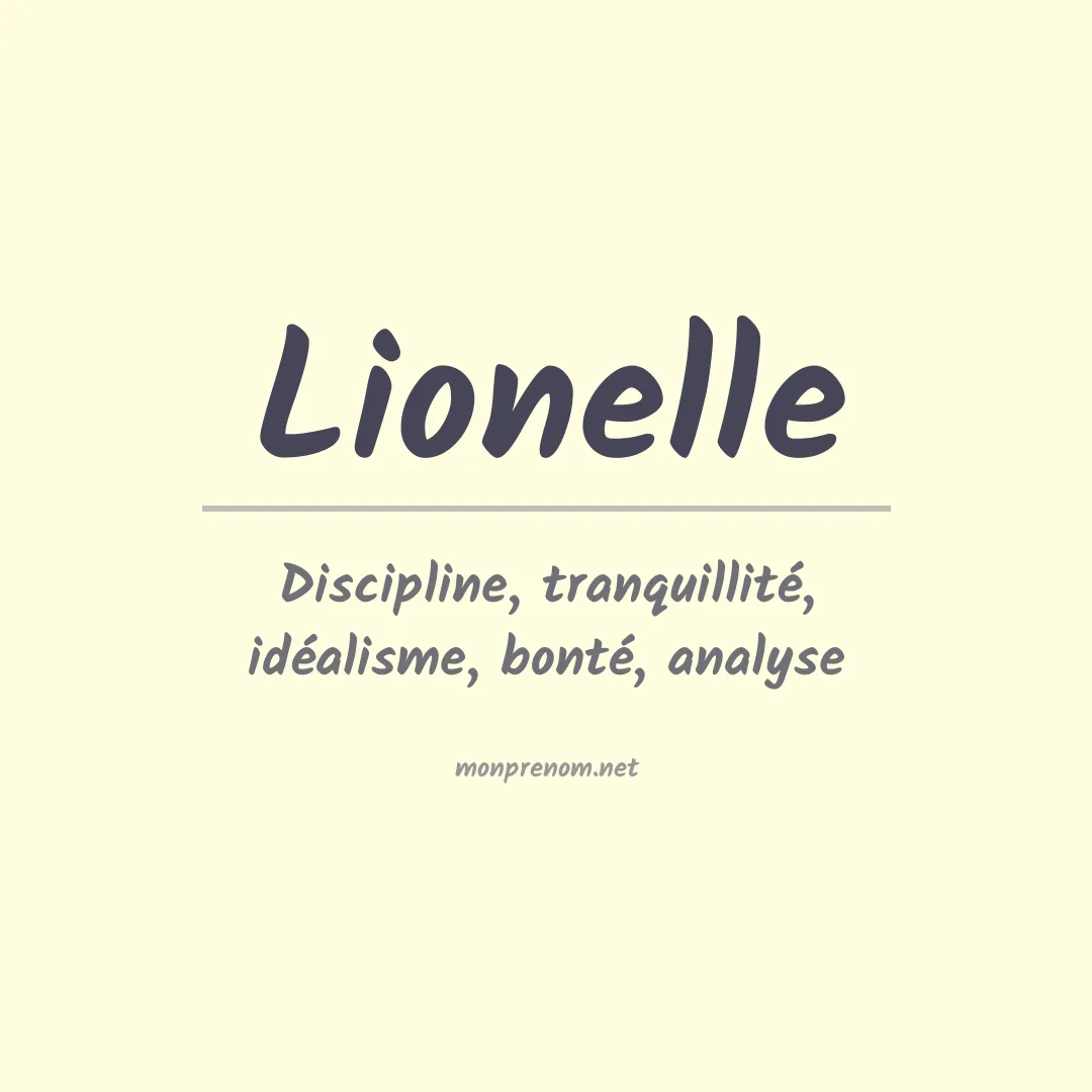 Signification du Pr nom Lionelle