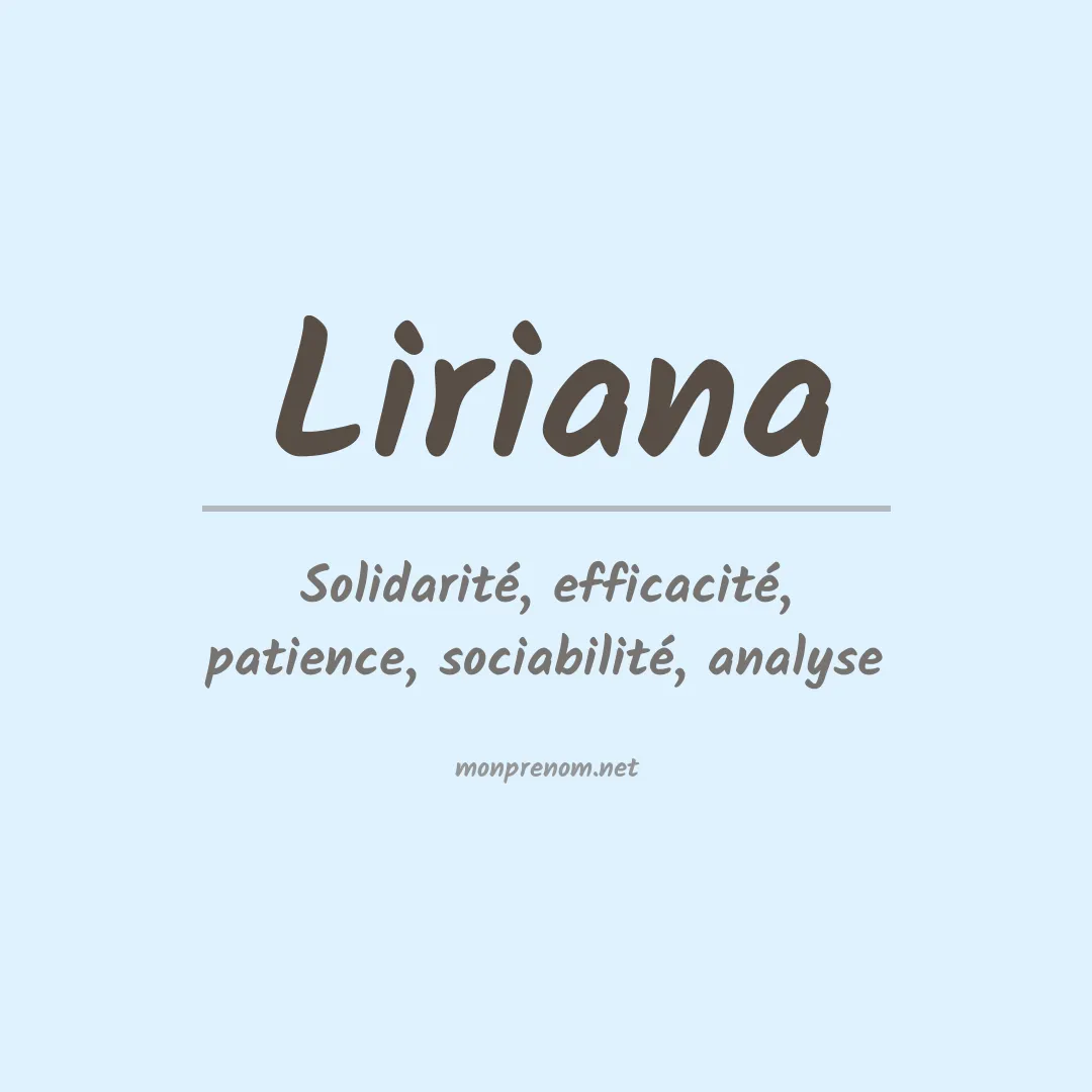 Signification du Prénom Liriana Signification du Prénom Liriana