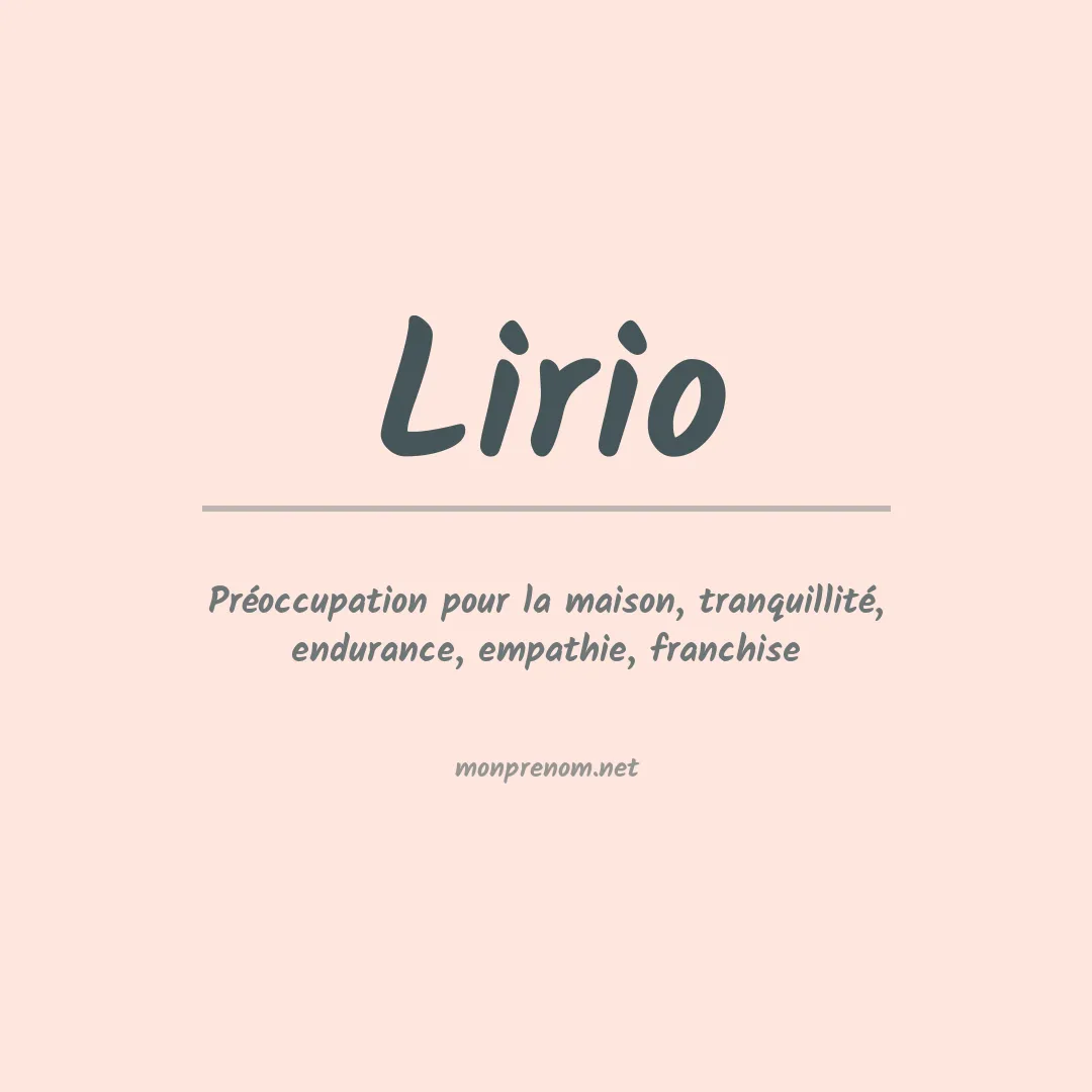 Signification du Prénom Lirio