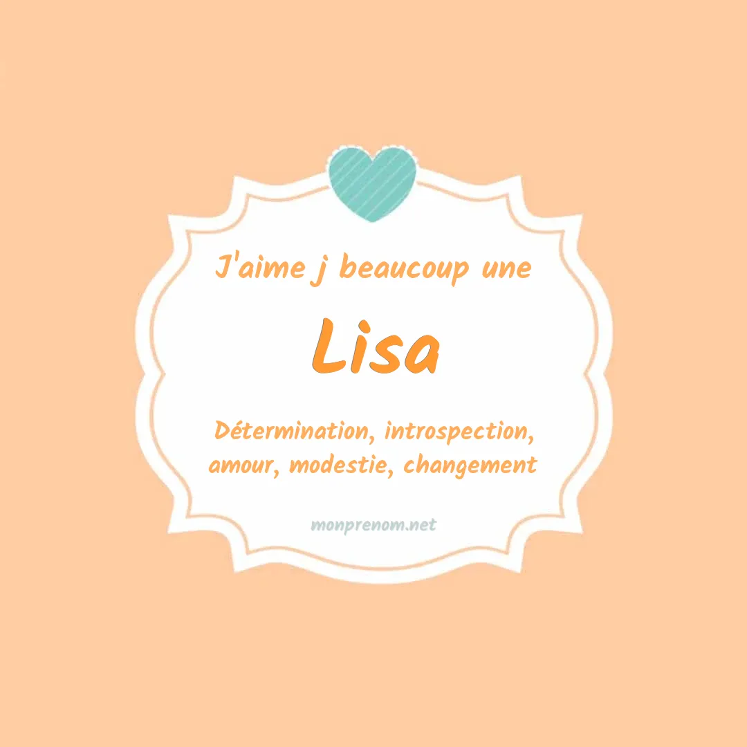 Signification du Pr nom Lisa