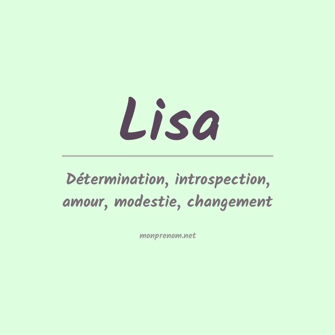 Signification du Prénom Lisa