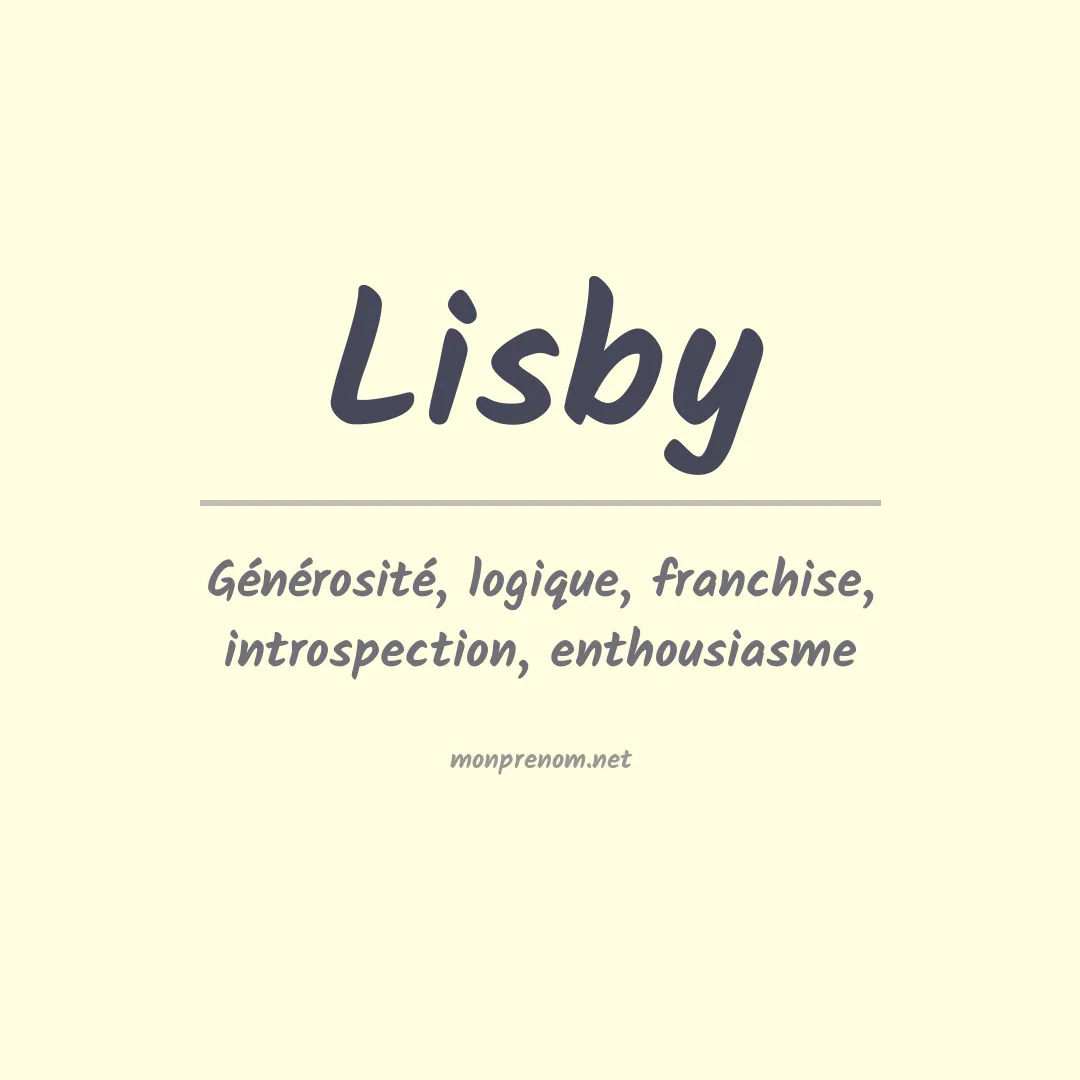 Signification du Prénom Lisby