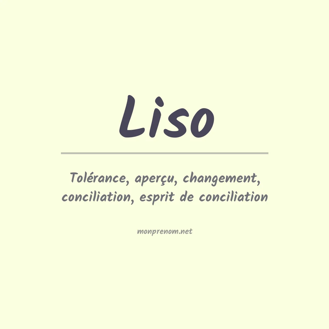 Signification du Prénom Liso