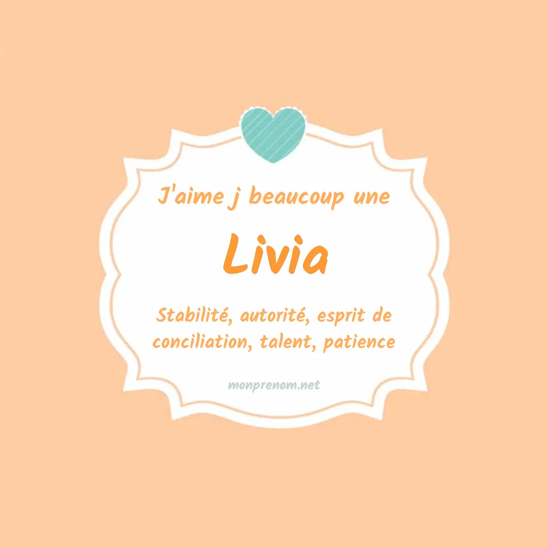 Signification du Prénom Livia