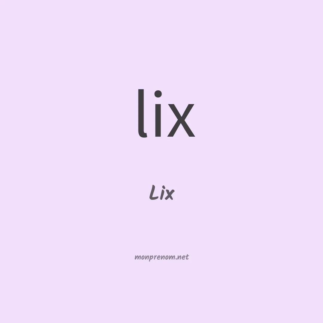 Lix en chino