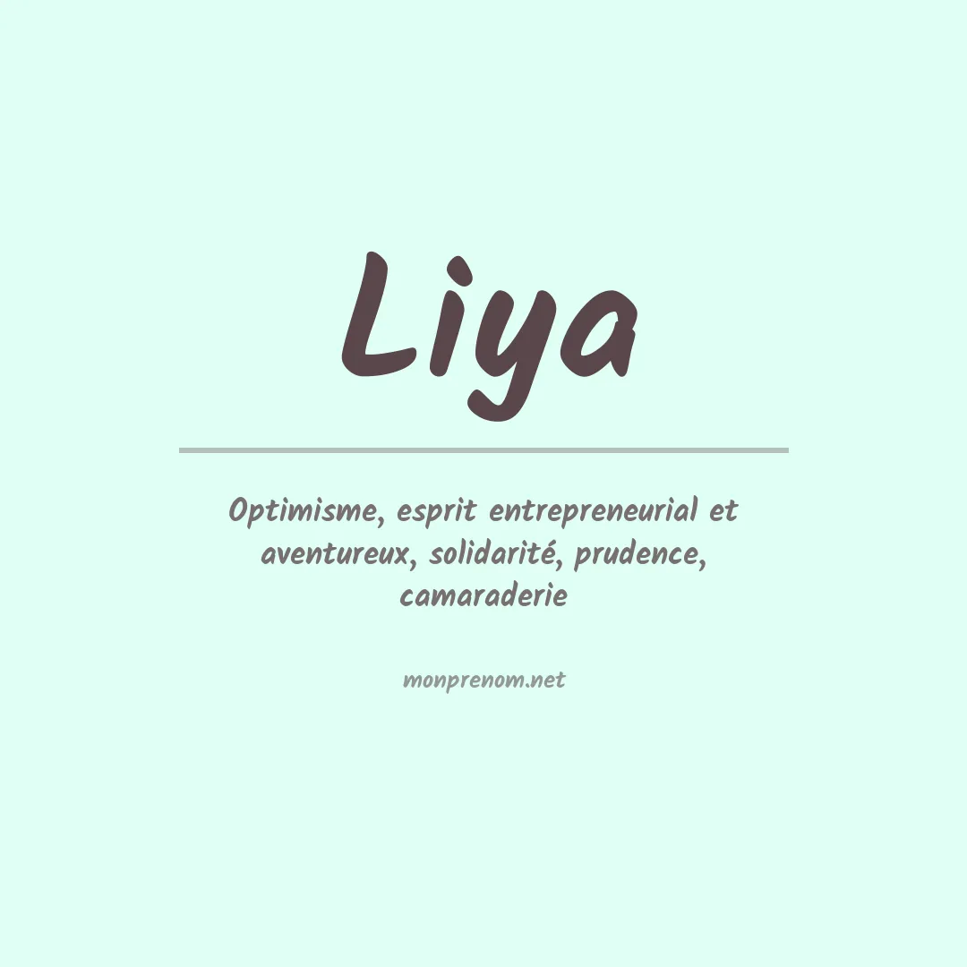 Signification du Prénom Liya Signification du Prénom Liya