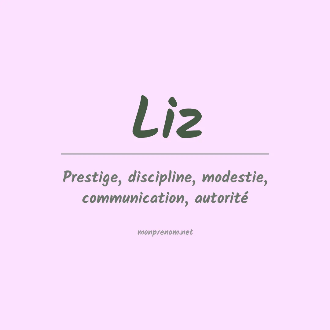 Signification du Prénom Liz
