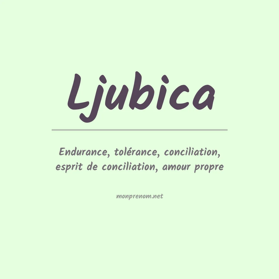 Signification du Prénom Ljubica