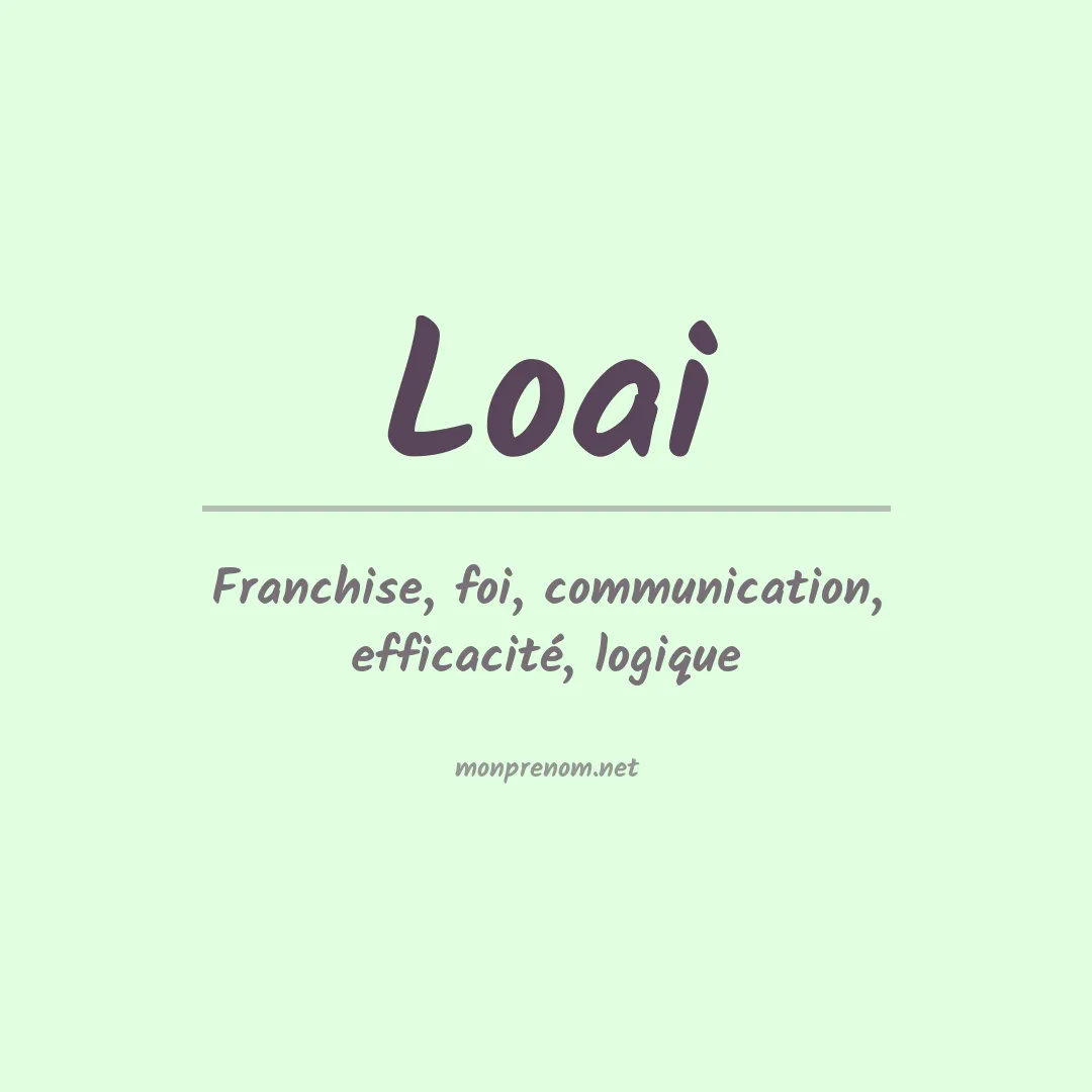 Signification du Prénom Loai Signification du Prénom Loai