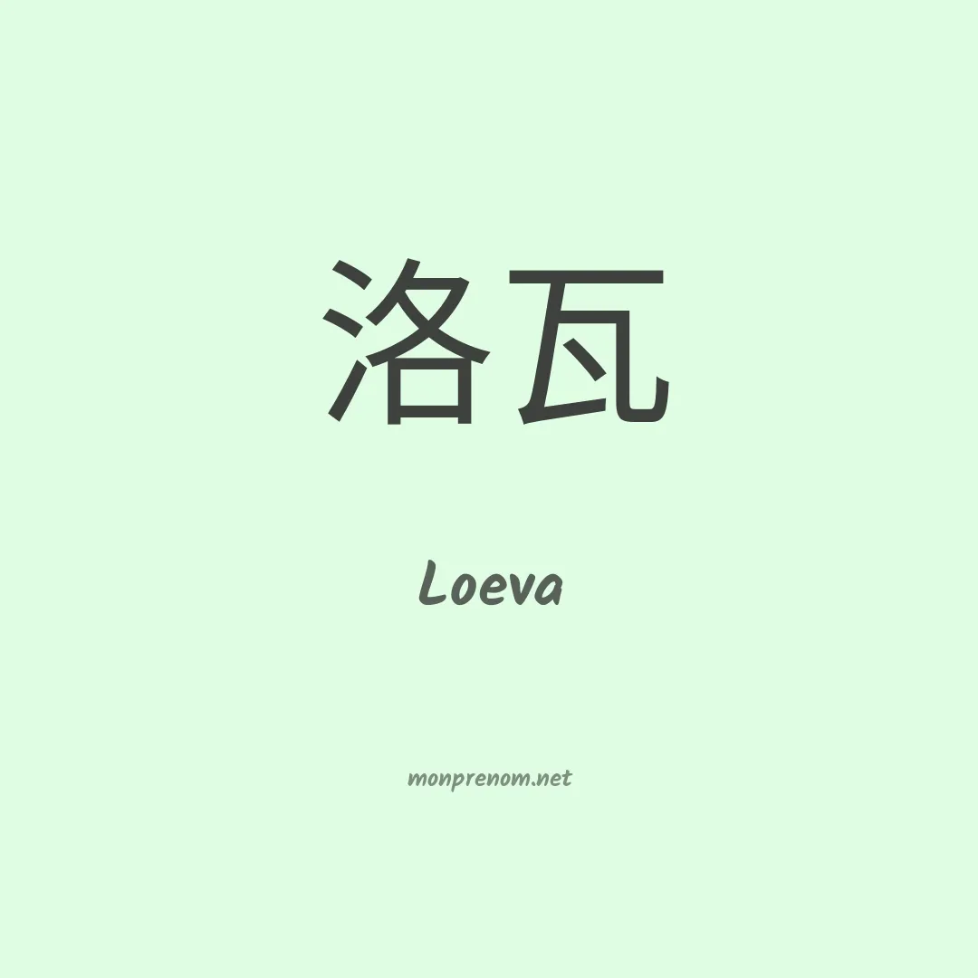 Loeva en chino