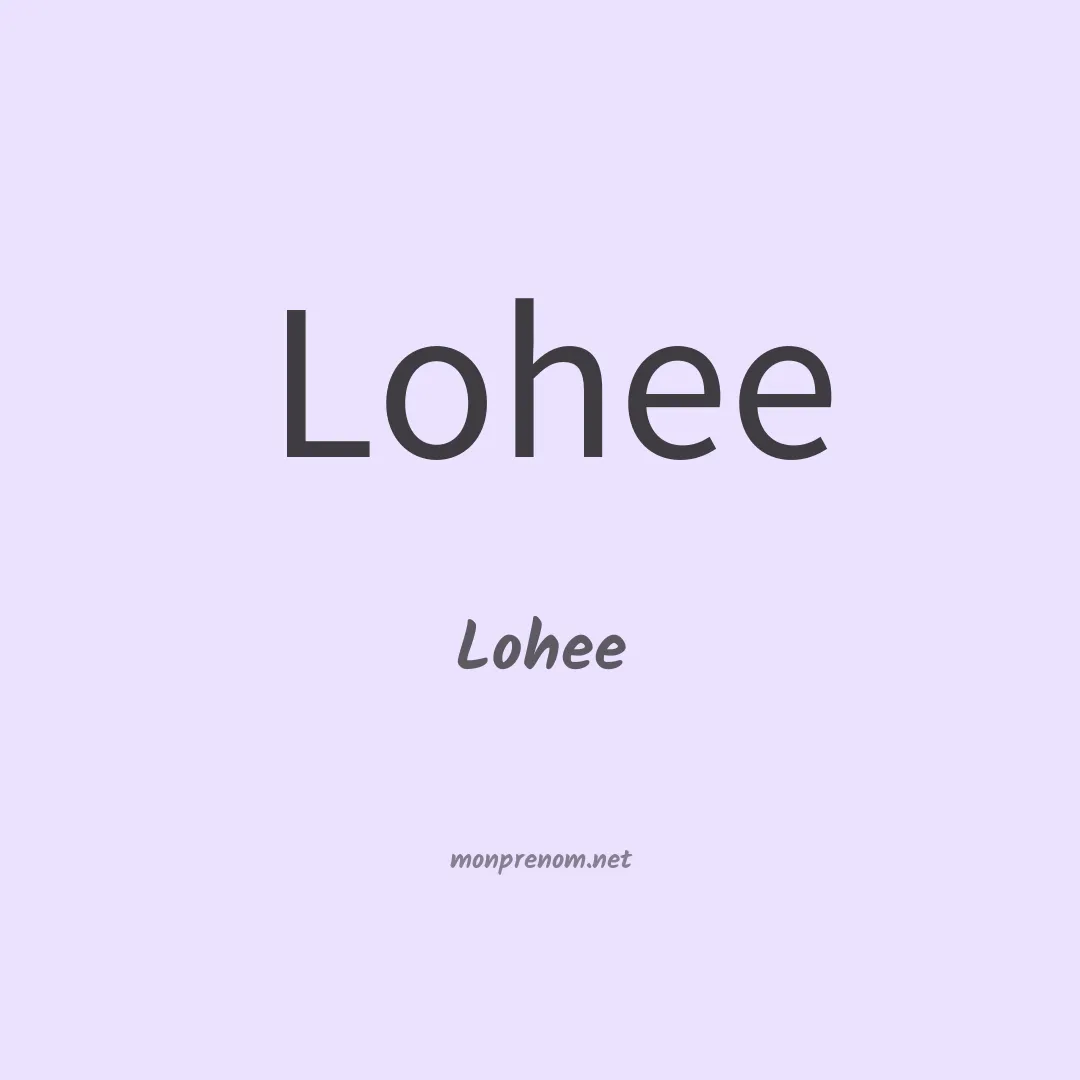 Lohee en chino
