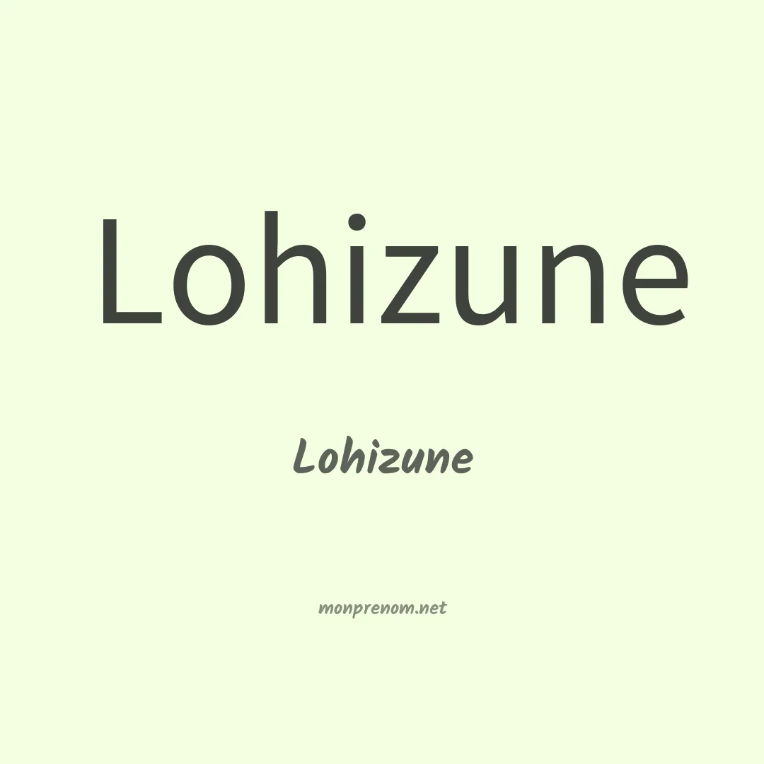 Lohizune en chino