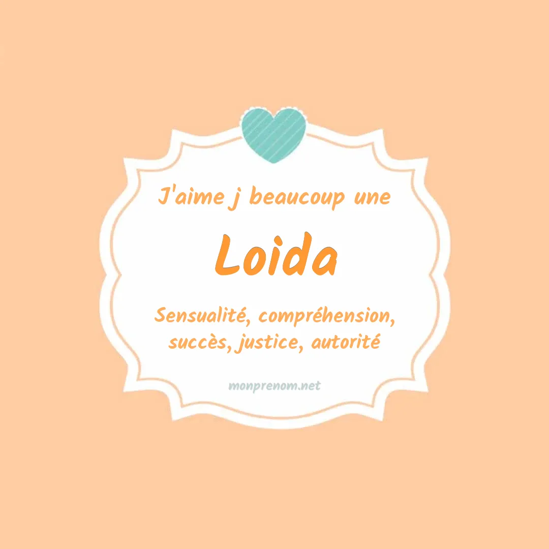 j'aime beaucoup Loida