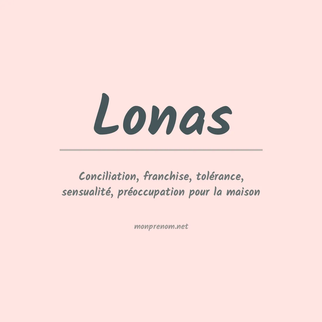 Signification du Prénom Lonas