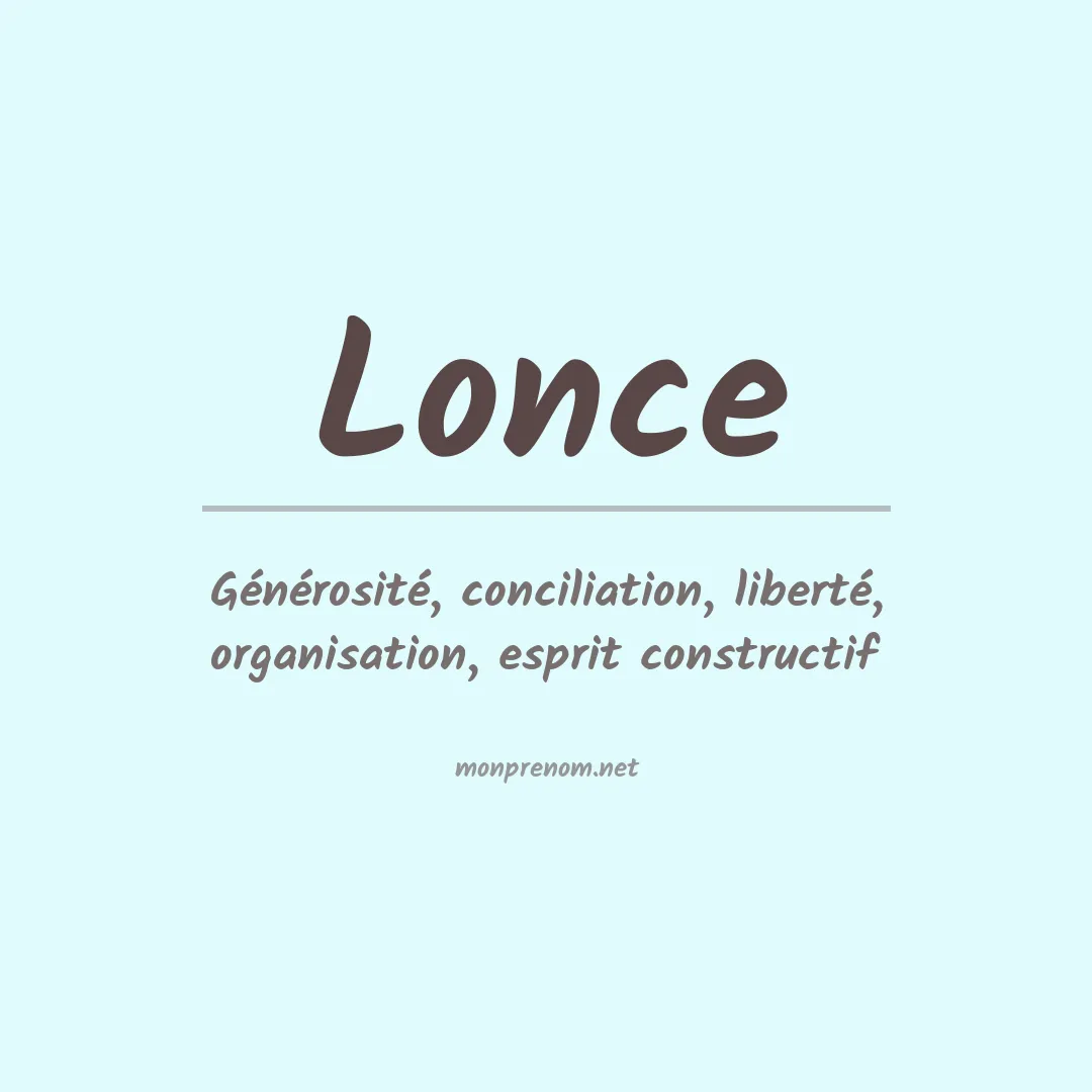 Signification du Prénom Lonce Signification du Prénom Lonce
