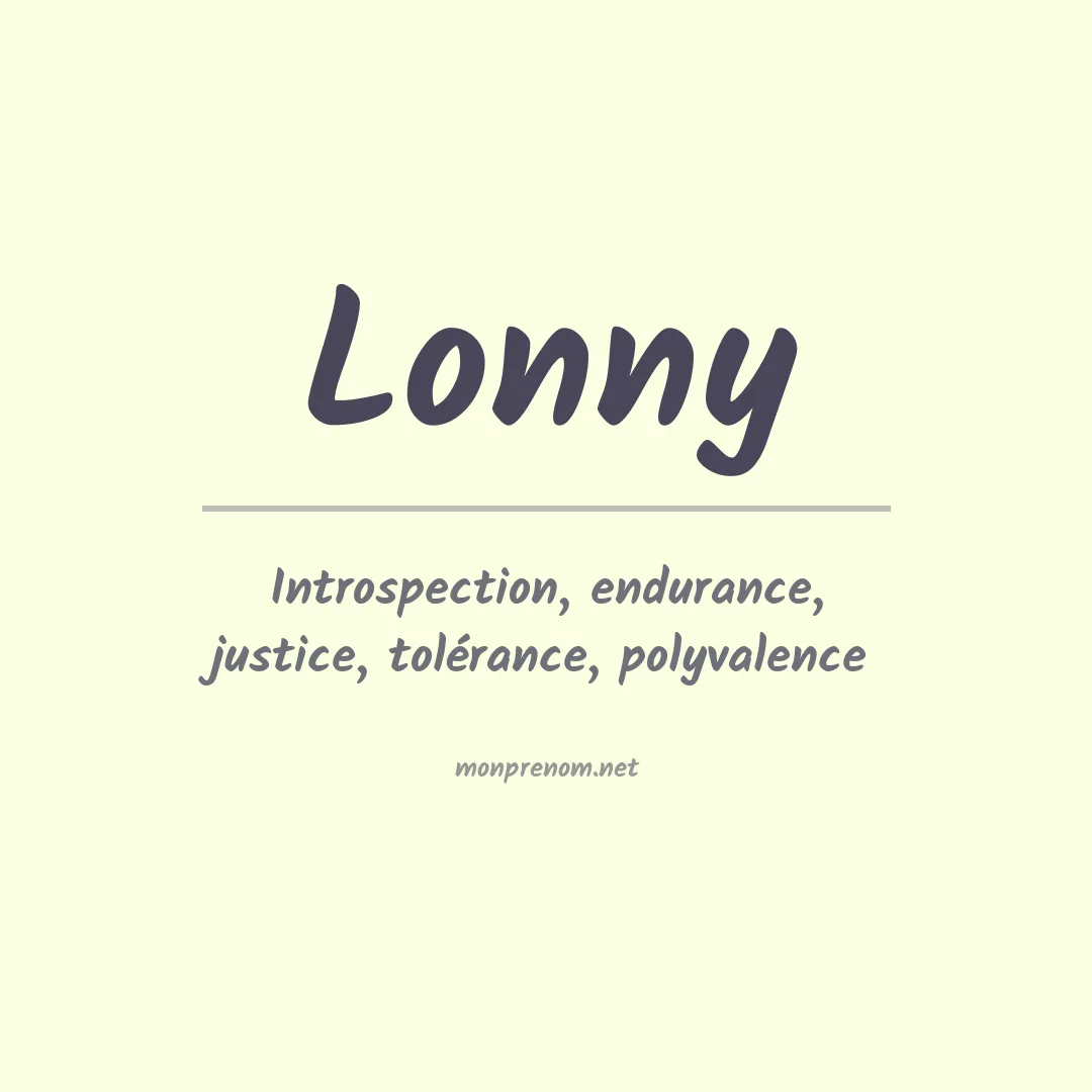 Signification du Prénom Lonny Signification du Prénom Lonny
