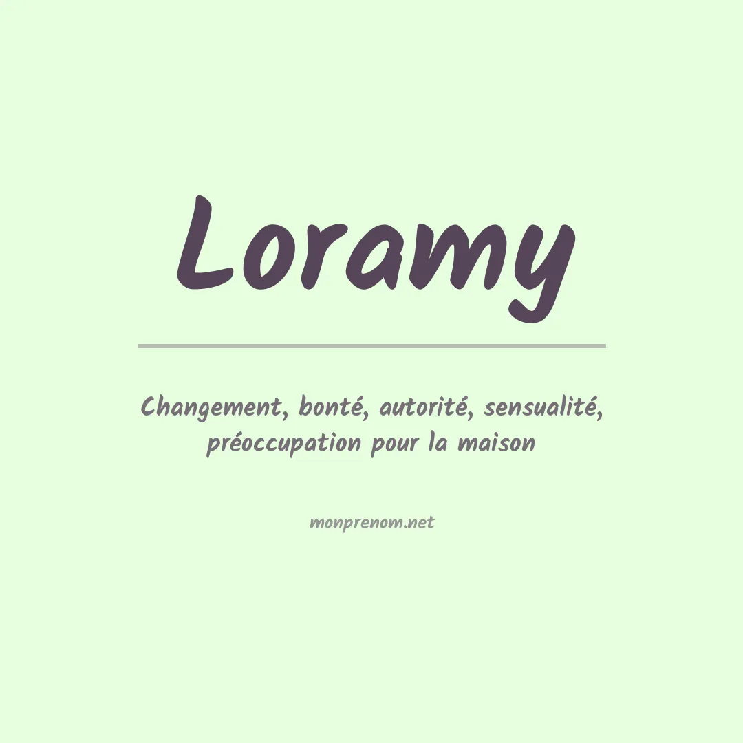 Signification du Prénom Loramy Signification du Prénom Loramy