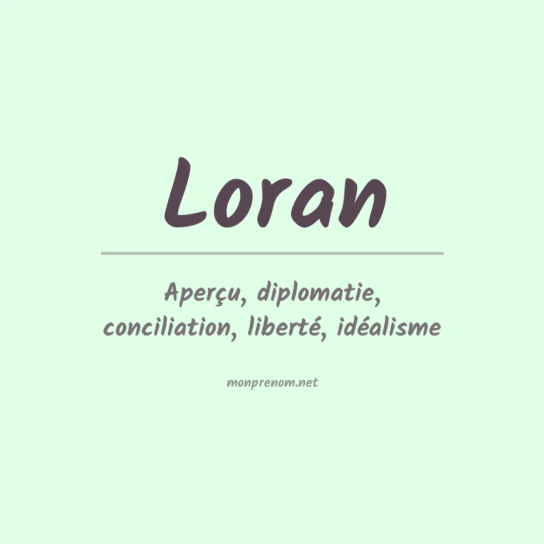 Signification du Prénom Loran