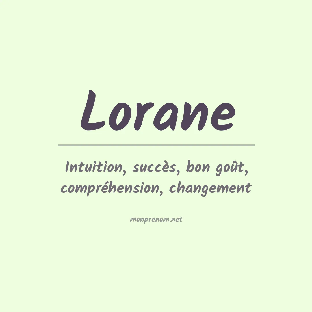 Signification du Prénom Lorane