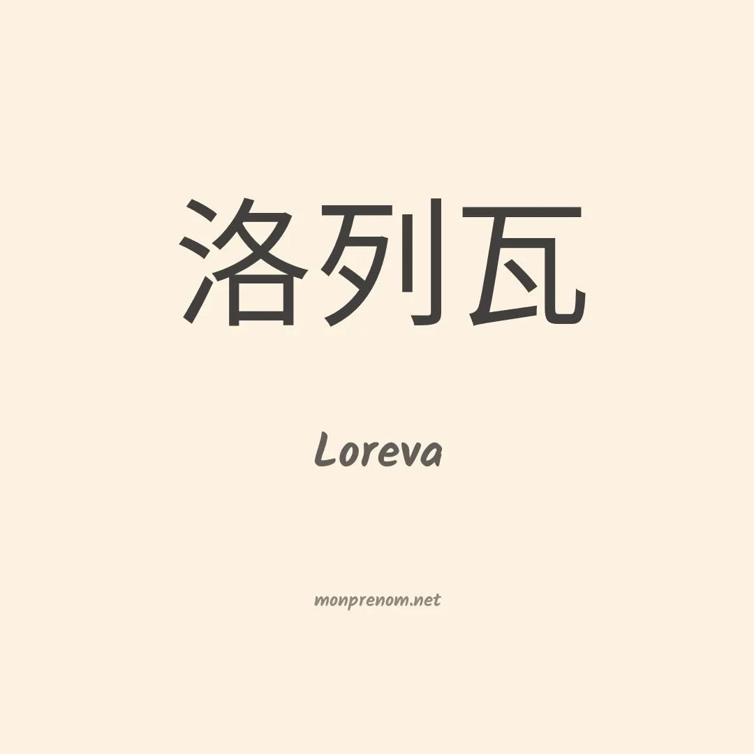 Loreva en chino