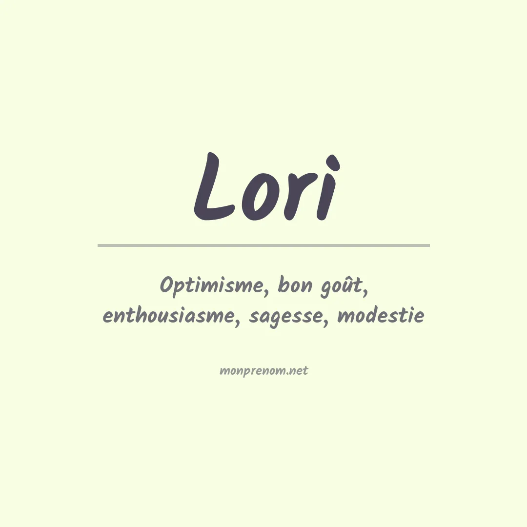 Signification du Prénom Lori